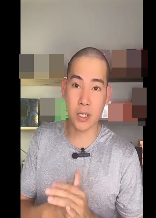 Việc Phùng Ngọc Huy cạo trọc đầu nhanh chóng nhận được sự quan tâm của nhiều khán giả. Nam ca sĩ cho biết, bản thân không vướng phải vấn đề gì. Ảnh: FBNV.