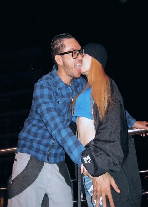 Liu Grace đăng tải hình ảnh tình tứ bên Minh Lai vào ngày Lễ Tình nhân năm 2023. Ảnh: FBNV.