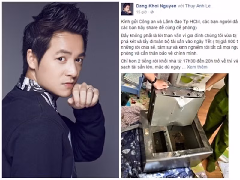 Tháng 2/2016, Đăng Khôi bị trộm đột nhập vào nhà lấy tài sản trị giá lên tới 800 triệu đồng. Khi sự việc xảy ra, gia đình nam ca sĩ rời khỏi nhà đi chúc Tết. Ảnh: Người Đưa Tin.