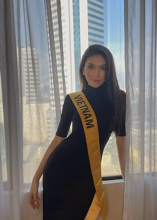 Trước những lời khen chê về khả năng ngoại ngữ, Ngọc Thảo cho biết, lưỡi cô hơi ngắn, nhiều khi nói tiếng Việt còn bị yếu một vài chỗ. Người đẹp cho biết, cô vẫn có thể nghe tiếng Anh nhưng để nói hay thì không được. Ảnh: FBNV.