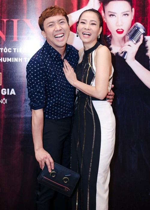 Trấn Thành và Thu Minh có mối quan hệ thân thiết. Trong chương trình Chuyện tối nay với Thành năm 2017, Trấn Thành cho biết, Thu Minh là thần tượng của anh. Ảnh: Techz.