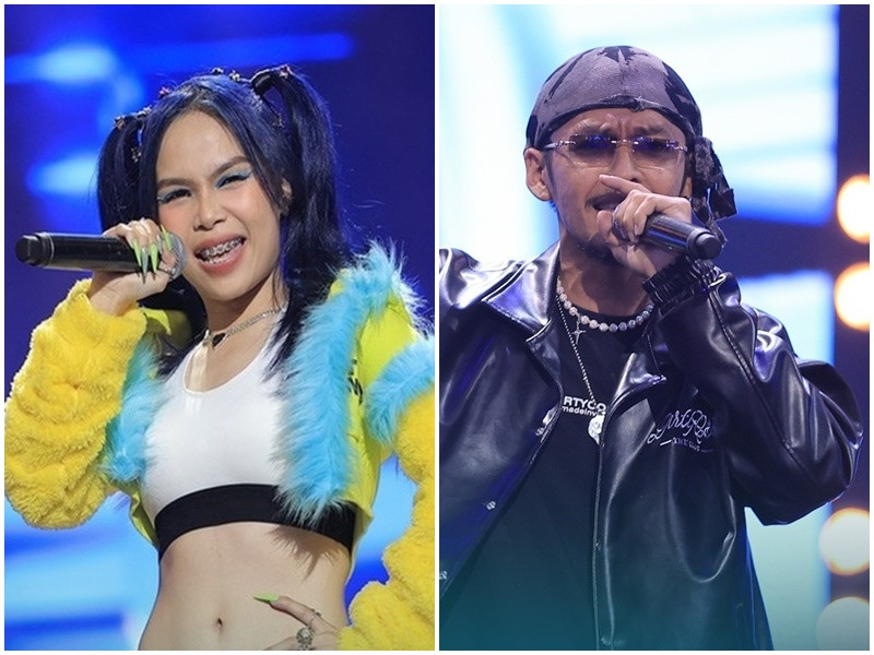 Trong tập 5 Rap Việt, Minh Lai nhận được sự cổ vũ nồng nhiệt của cô bạn gái Liu Grace. Ảnh: Zing.