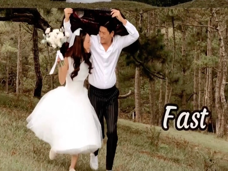 Ông xã Minh Hằng lộ rõ mặt trong loạt ảnh cưới. Ảnh: Zing.