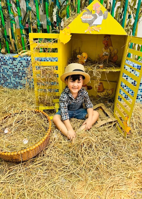 Bé Polo đang học ở một trường mầm non quốc tế. Ảnh: FBNV.