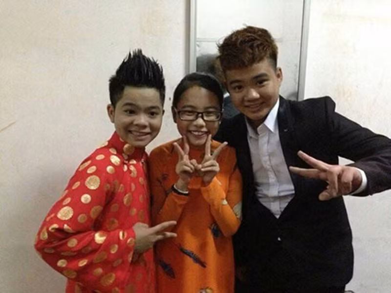 Quang Anh và Phương Mỹ Chi hội ngộ trong những lần chạy show. Ảnh: Khám Phá.