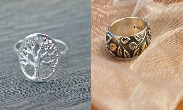 Nhẫn cá tính hình cây có nhiều mức giá, từ 60.000 đồng đến 300.000 đồng/chiếc.