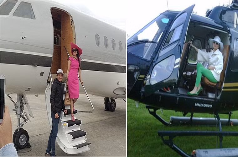 ... thậm chí chuyên cơ, trực thăng riêng.