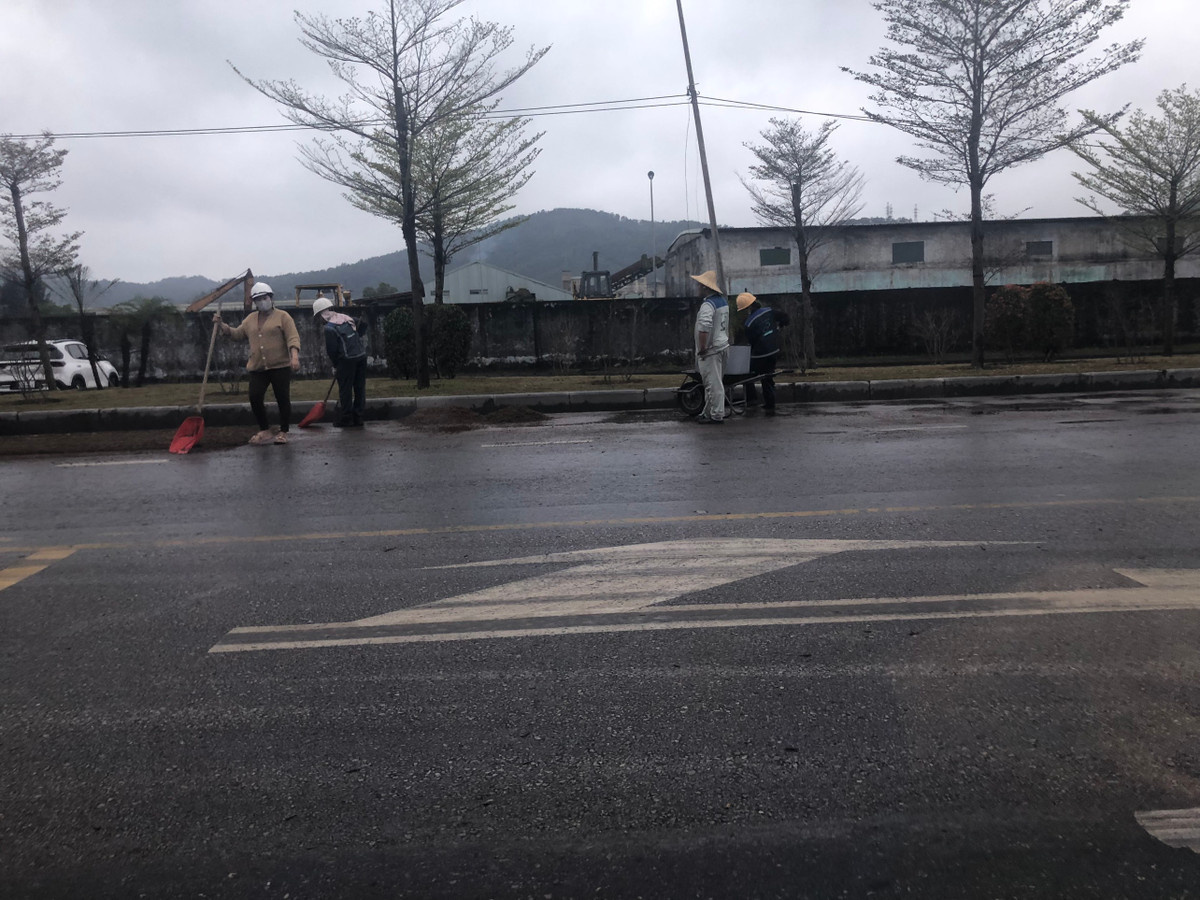 Sau phan anh, Ha Long don dam go phu kin duong KCN Cai Lan