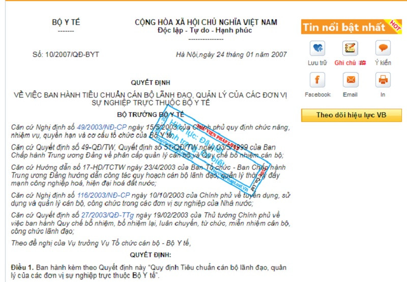 Bo nhiem Pho Giam doc benh vien da khoa Ninh Binh: Lieu co 