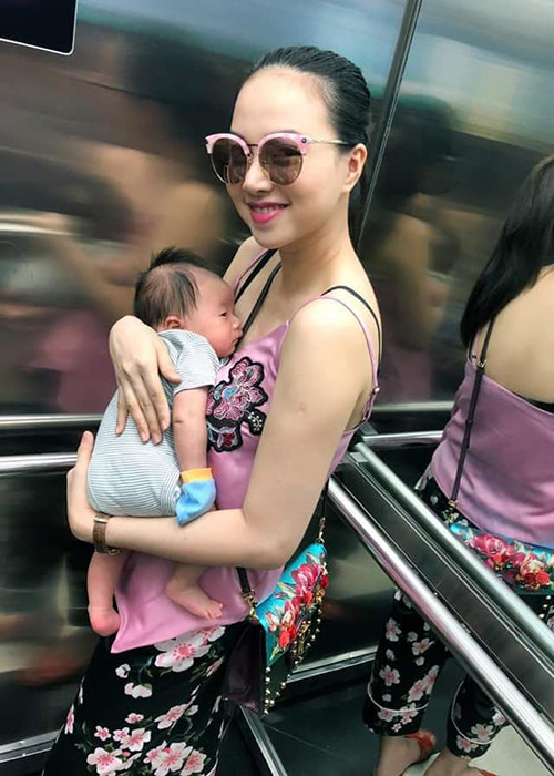 Bà xã của Victor Vũ cũng nhanh chóng lấy lại được vóc dáng thon gọn.