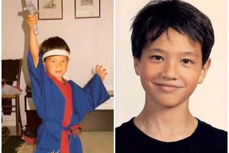 Nam diễn viên phim "Hương ga" năm 5 tuổi (bên trái) và lúc lên 10 tuổi. Ảnh: Zing