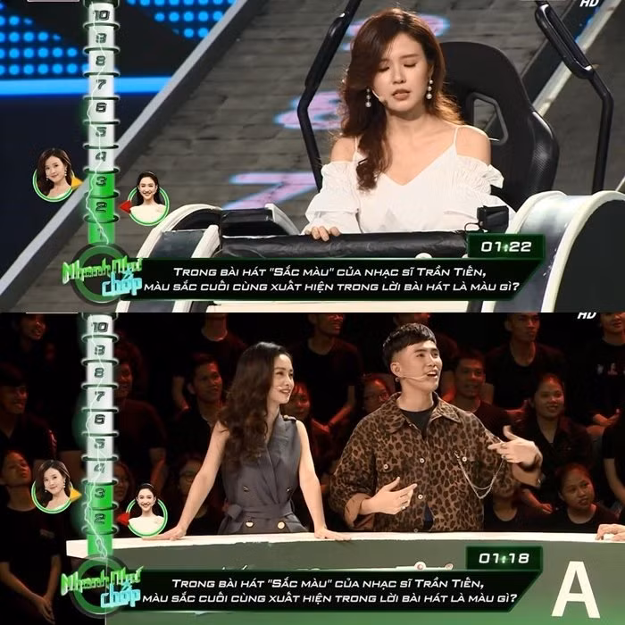 Câu hỏi mức 4 điểm dành cho Midu liên quan đến âm nhạc, đó là: "Trong bài hát 'Sắc màu' của nhạc sĩ Trần Tiến, màu sắc cuối cùng xuất hiện trong lời bài hát là màu gì?". Thấy đồng đội của mình mất nhiều thời gian để tìm ra đáp án, Will đã đề nghị Midu bỏ qua câu hỏi này. Thế nhưng, nữ diễn viên vẫn quyết tâm đọc nhẫm lời bài hát để có câu trả lời đúng là "màu trắng".