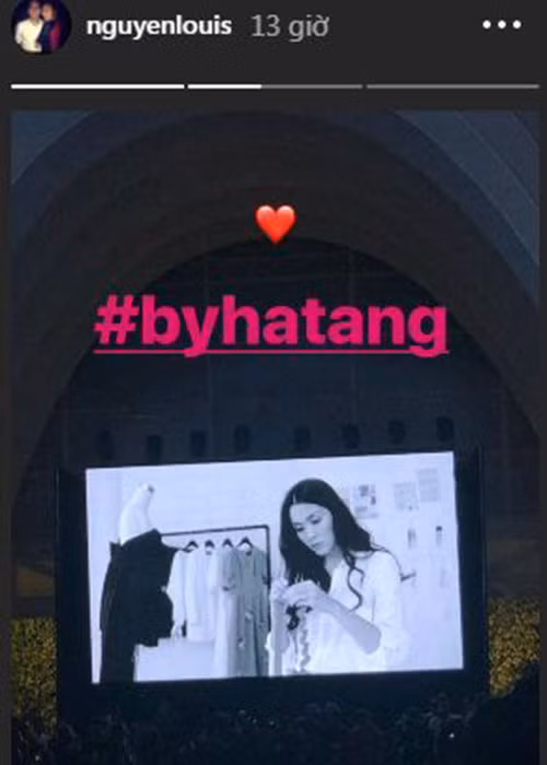 Không chỉ đến dự show diễn của Hà Tăng, Louis Nguyễn còn dành chia sẻ ngọt ngào cho vợ.