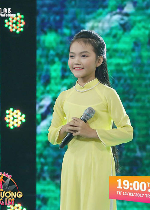 Hình ảnh Quỳnh Như trong chương trình "Thần tượng tương lai" 2017.