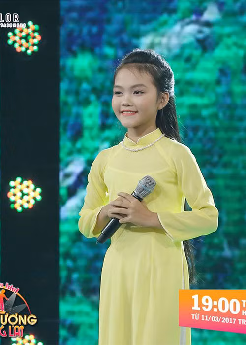 Hình ảnh Quỳnh Như trong chương trình "Thần tượng tương lai" 2017.