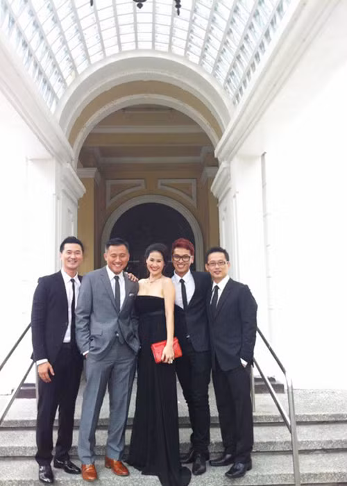 Cả hai còn bị bắt gặp cùng dự đám cưới của Hà Tăng ở Philippines khiến nhiều người đặt câu hỏi về mối quan hệ giữa Thân Thúy Hà và quý ông này. Ảnh: Infonet