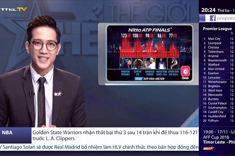 Từ tháng 7/2018, Chí Nhân cộng tác với đài làm MC chuyên mục bản tin thể thao tổng hợp.