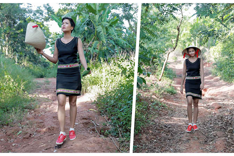 Chỉ khi xuất hiện trước công chúng, H'hen Niê mới chọn trang phục lộng lẫy. Ảnh: Star1