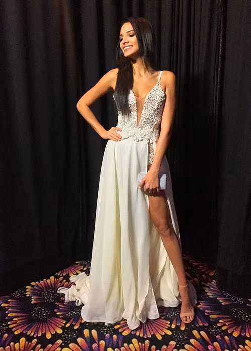 Người đẹp 24 tuổi đã thực hiện được mong ước của mình trong đêm chung kết.