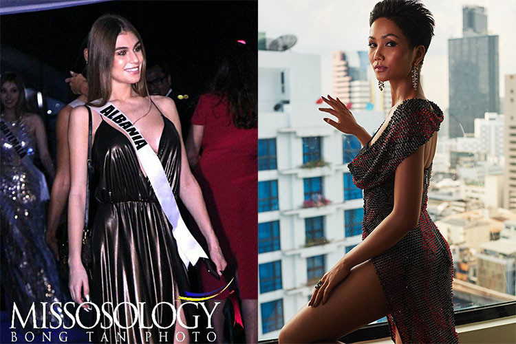 Trejsi Sejdini đến từ Albania còn H'hen Niê là đại diện Việt Nam trên đấu trường nhan sắc quốc tế.