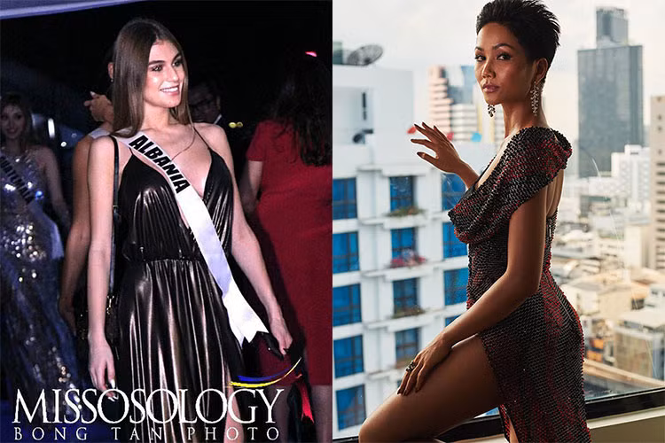 Trejsi Sejdini đến từ Albania còn H'hen Niê là đại diện Việt Nam trên đấu trường nhan sắc quốc tế.