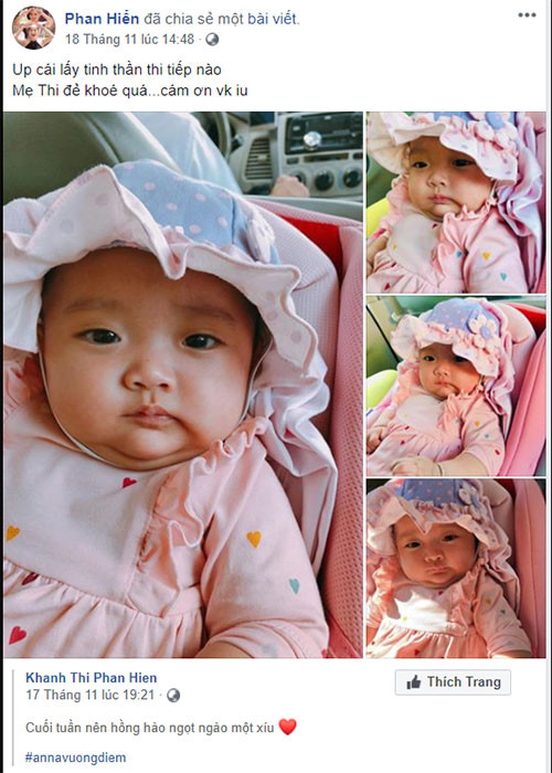 Chia sẻ hình ảnh con gái, Phan Hiển nịnh Khánh Thi khéo sinh con.