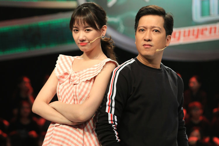 Mới đây, Trường Giang tiếp tục trở thành tâm điểm bởi chê Hari Won nói khó nghe, nói cô làm ít mà được lương cao, thậm chí liên tục đòi đổi MC trong chương trình cả hai cùng dẫn. Có lẽ vì bị tổn thương nên Hari Won đã bỏ quay. Ảnh: Yan