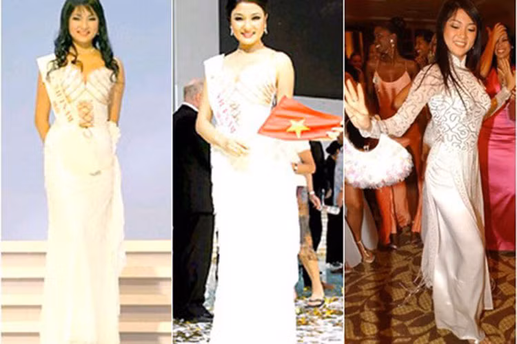 Hoa hậu Nguyễn Thị Huyền lọt top 15 tại cuộc thi Hoa hậu Thế giới 2004. Ảnh: Gia đình xã hội
