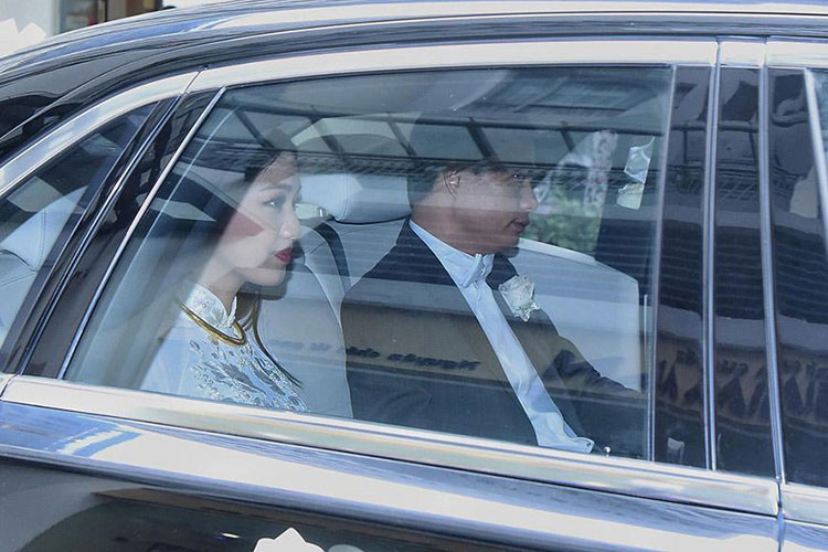 Sau lễ rước dâu, buổi chiều tối cùng ngày diễn ra tiệc cưới của Thanh Tú và doanh nhân Thành Phương tại một khách sạn ở Hà Nội. Ảnh: Khám phá