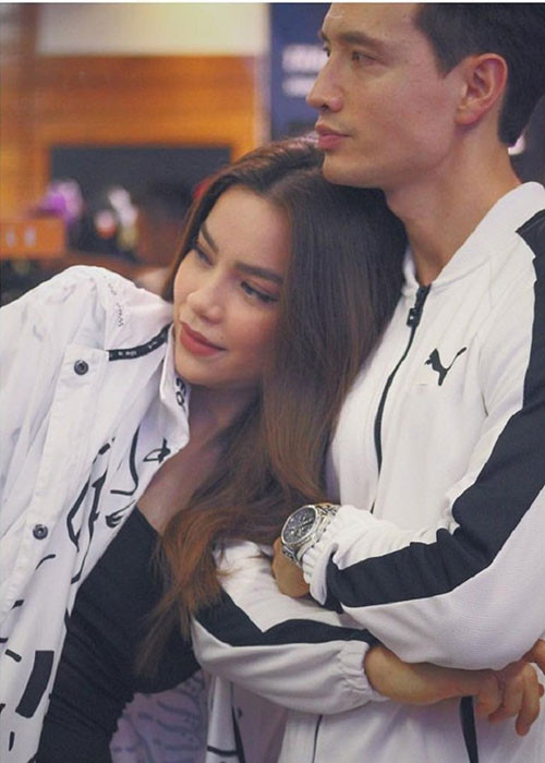 Trước sự chăm sóc của Kim Lý, Hồ Ngọc Hà dành lời khen cho bạn trai: "Thật sự, bạn nam của mình thiệt ngọt ngào". Ảnh: VTC