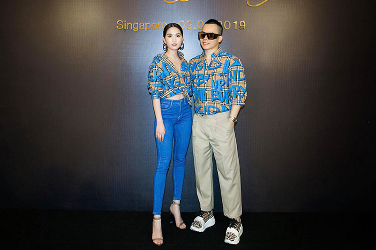 Gần đây, khi bàn về "sạch, thật" trong showbiz Việt, Khắc Tiệp khẳng định chỉ có mình Ngọc Trinh. “Nói về làm gái họ cứ mặc định là Ngọc Trinh nhưng để một đứa đàng hoàng nhất trong cái showbiz không ai như Trinh, không ai sạch như Trinh”, ông bầu họ Vũ nói. Ảnh: FBNV