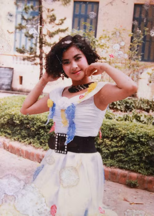 Bước vào tuổi dậy thì, Thanh Lam trông khá mũm mĩm. Ảnh: Khám phá