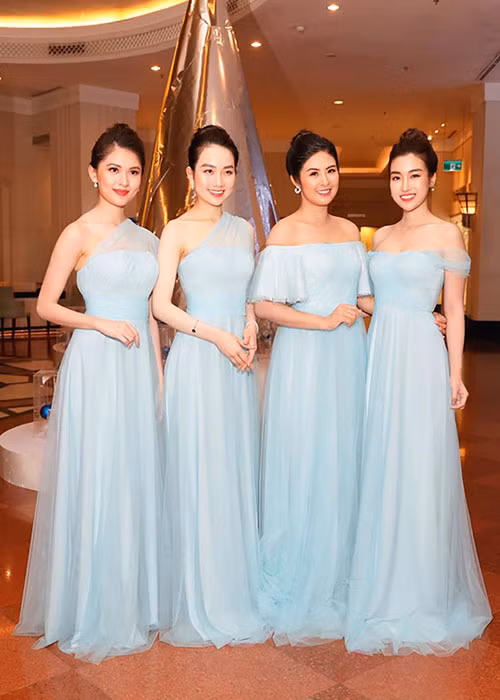 Dàn phù dâu của á hậu Thanh Tú gồm toàn mỹ nhân Việt. Ảnh: Saostar