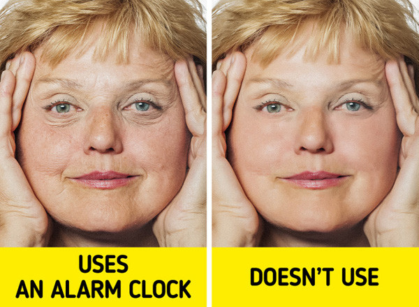 Không chỉ ảnh hưởng sức khỏe, dùng đồng hồ báo thức còn khiến vẻ ngoài ngày càng xuống cấp. Trang Brightside (Anh) thông tin, một phụ nữ từng thử nghiệm 1 tuần thức dậy tự nhiên. Kết quả rất ấn tượng, gương mặt của người này trở nên tươi tắn, nhiều nếp nhăn và quầng thâm dưới mắt cải thiện. Tuyệt vời hơn, cô ấy cảm thấy thể trạng, sức bền khi đi bộ đường dài đều tốt hơn rất nhiều.