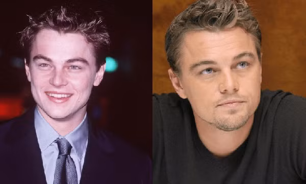 Không chỉ ở phụ nữ, xương gò má nam giới cũng có xu hướng mở rộng theo thời gian. Trong hình, nam diễn viên Leonardo DiCaprio khi còn trẻ trông vô cùng điển trai. Khi có tuổi hơn, phần xương gò má mở rộng khiến gương mặt không còn cuốn hút.