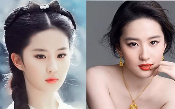 Thực tế, đường nét gương mặt Lưu Diệc Phi không có sự thay đổi nhiều. Cô nàng rất biết chăm sóc da mặt để lưu giữ nét thanh xuân.