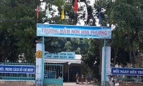 Ngôi trường mầm non nơi xảy ra vụ việc.