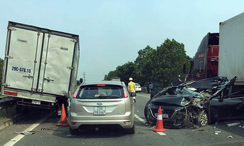 Hiện trường vụ tai nạn.