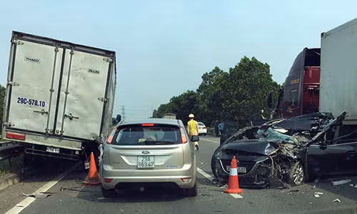 Hiện trường vụ tai nạn.