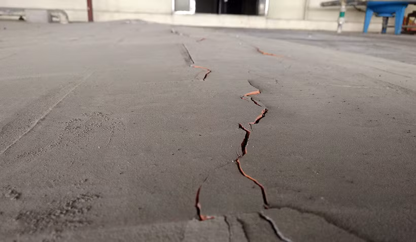 Hoặc gạch nền bị rạn nứt, bật tung lồi hẳn lên trên.