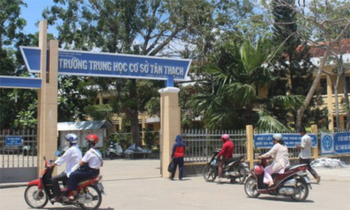 Trường THCS Tân Thạch. Nguồn ảnh: Tuổi Trẻ