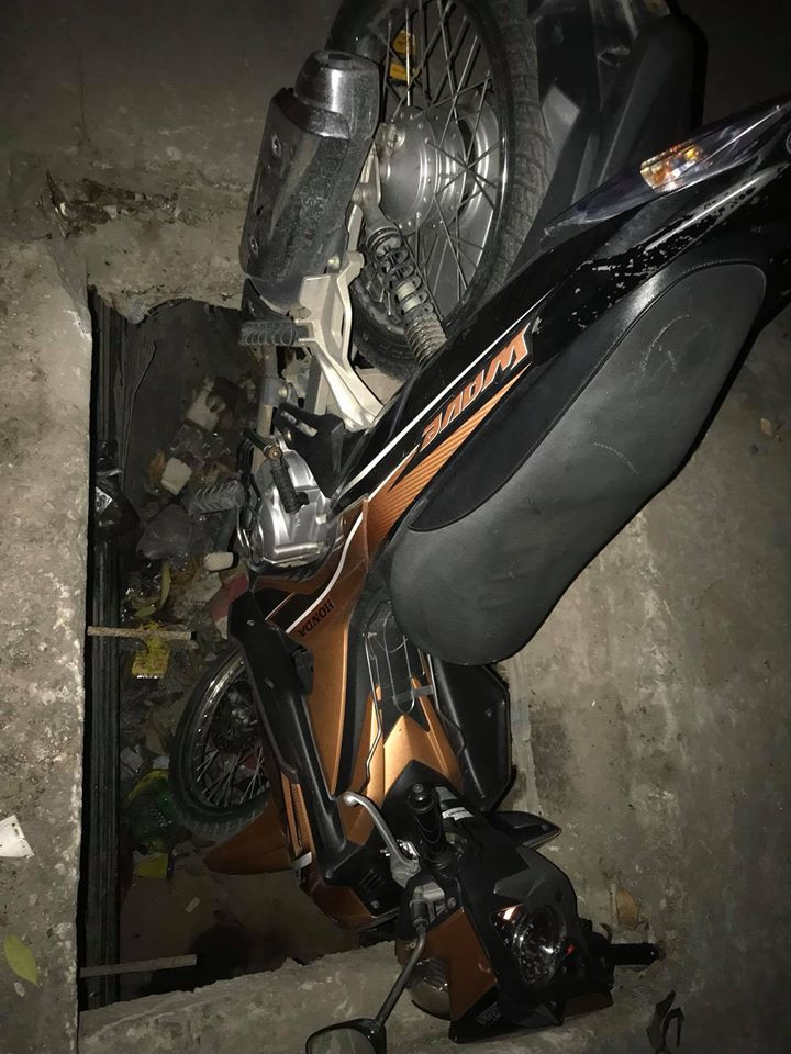 Hiện trường sự việc xảy ra.