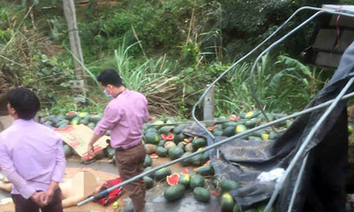 Hiện trường vụ tai nạn.