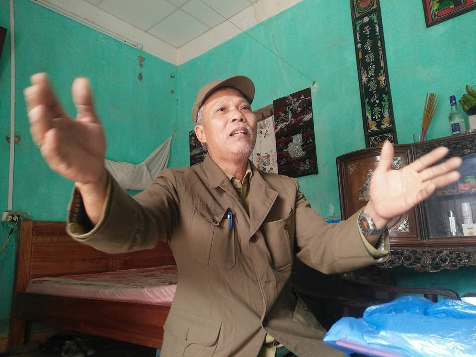 Ông Tiếp vẫn chưa hết hoảng sợ sau vụ việc xảy ra.