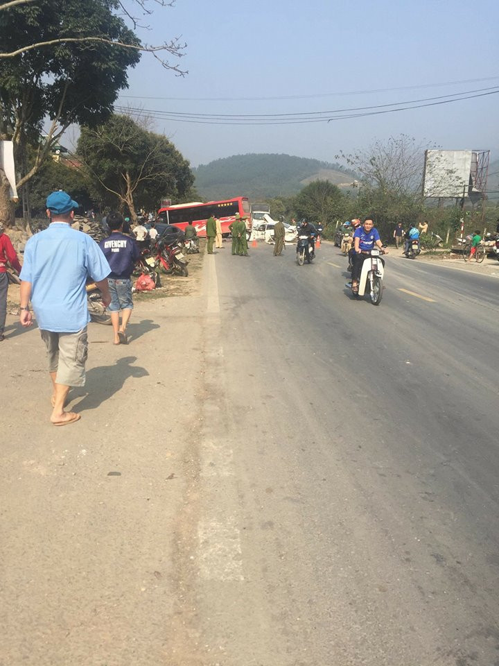 Hiện trường vụ tai nạn.