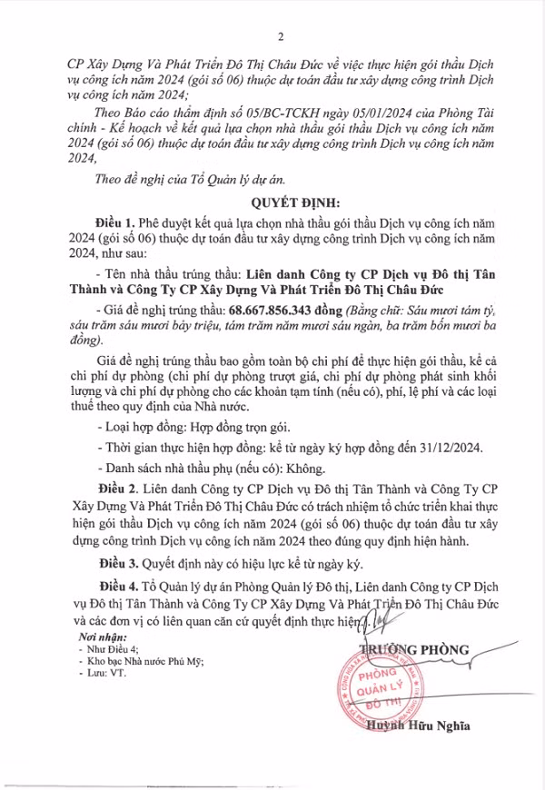 BR-VT: Cty Do thi Tan Thanh 