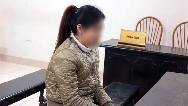 Bị cáo Trần Thị Vân tại tòa.