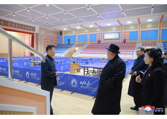 Nhà thi đấu tại Đại học Sư phạm Bình Nhưỡng.