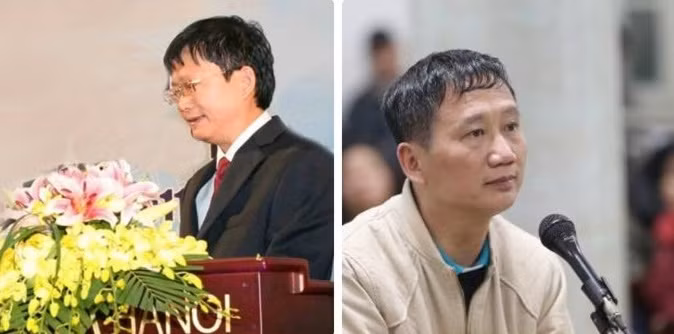 Hai bị can Đinh Mạnh Thắng (trái) và Trịnh Xuân Thanh.