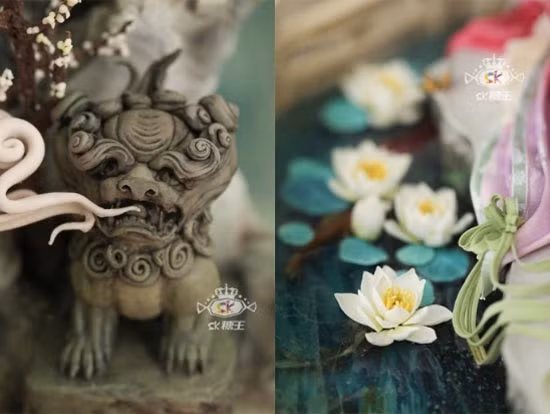 Từng chi tiết được làm một cách cẩn thận, tỉ mỉ hệt như thật, khiến người xem thán phục.